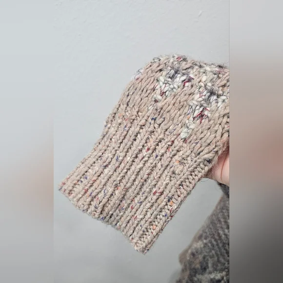 Free People Love Bug Chunky Knit Fair Isle Sweater Boho Wool Blend Size XS - Picture 7 of 15